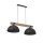 Suspension Noir Bois 87cm table &agrave; manger cuisine HIMO