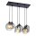 Suspension verre fum&eacute; 6 flammes E27 orientable
