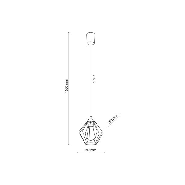 Lampe à suspendre fil noir Galaxy