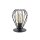 Lampe de table filaire Abat-jour noir m&eacute;tal H22cm