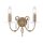 Lampe murale premium en laiton antique avec cristal