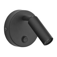 Spot LED rond à monter en surface Noir Lampe de...