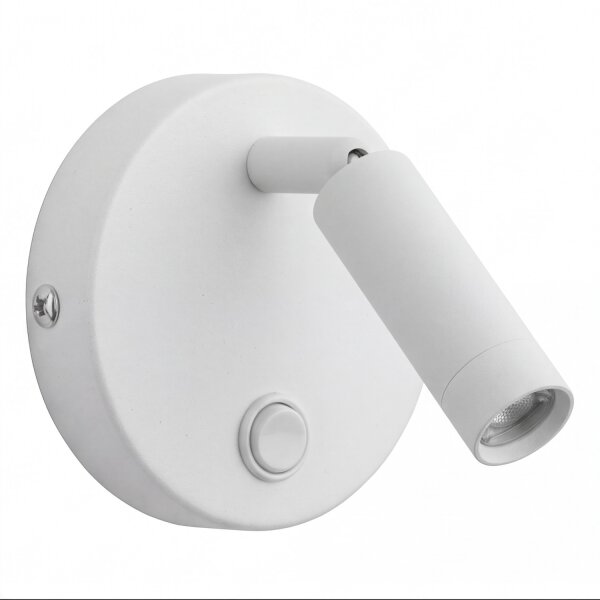 Spot LED rond à monter, blanc, lumière de lecture, orientable