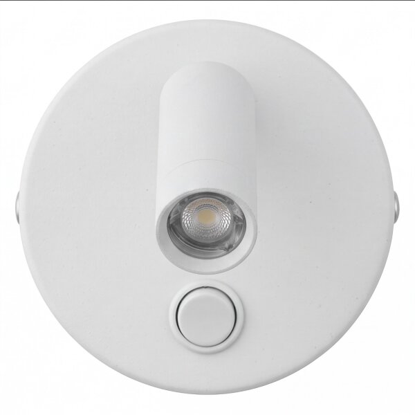 Spot LED rond à monter, blanc, lumière de lecture, orientable