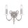 Applique murale opulente en nickel avec cristal CANDELA
