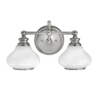 Luminaire LED pour salle de bain IP44 en chrome blanc...