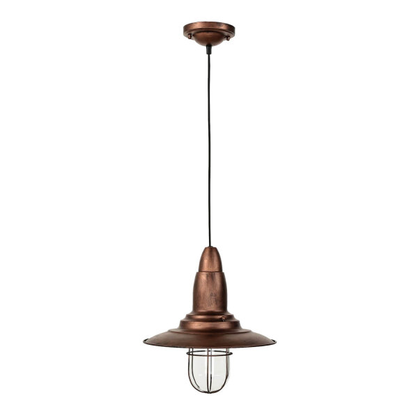 Suspension moderne FISHERMAN en cuivre antique