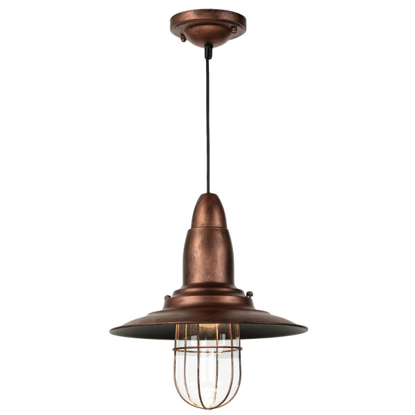 Suspension moderne FISHERMAN en cuivre antique