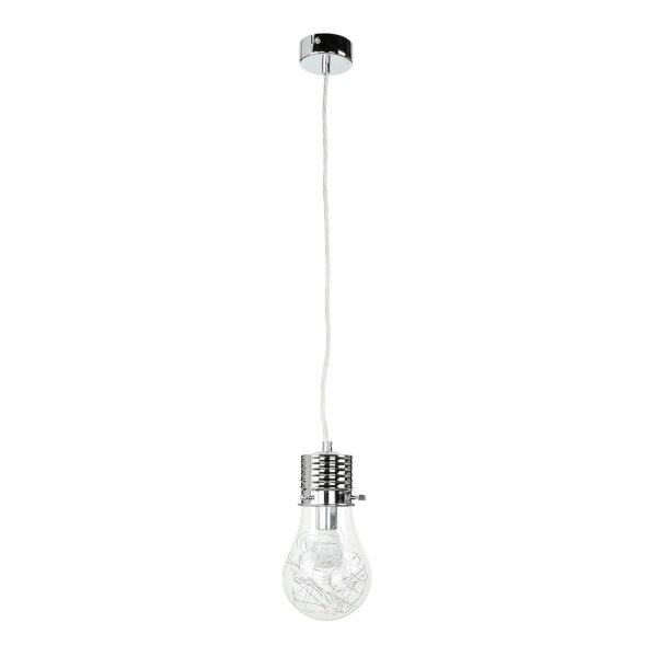 Lampe à suspendre verre métal design ampoule décoratif E14