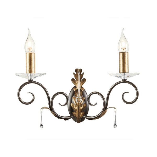 Applique murale en métal cristal en or cristaux de bronze