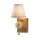 Applique murale Abat-jour tissu Cr&egrave;me feuille dargent antique PALLO