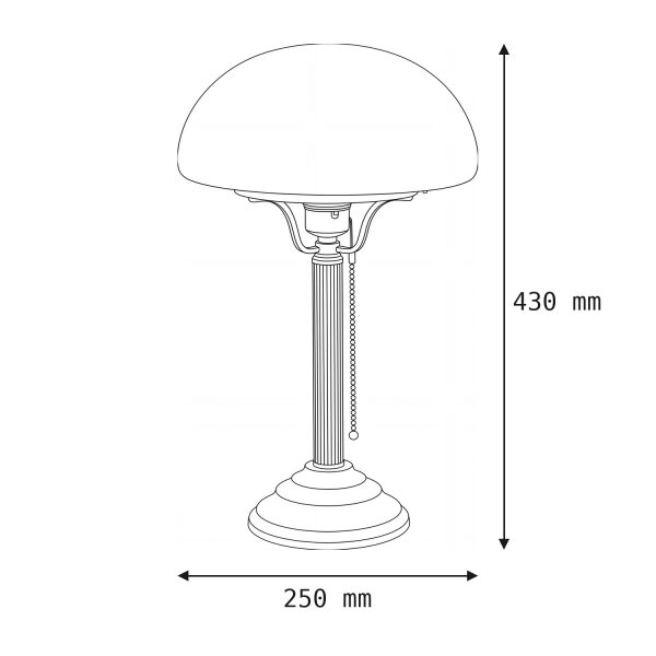Lampe de table Art Nouveau laiton poli Z1