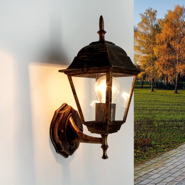 Lampe dextérieur Rustique IP44 Noir Cuivre TIROL