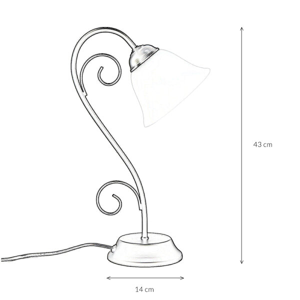 Lampe de table rustique laiton albâtre H:43cm ATHEN