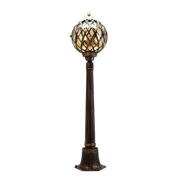 Lampe dallée rétro extérieur en noir cuivre KAIRO