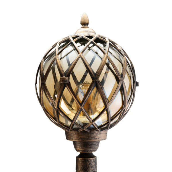 Lampe dallée rétro extérieur en noir cuivre KAIRO