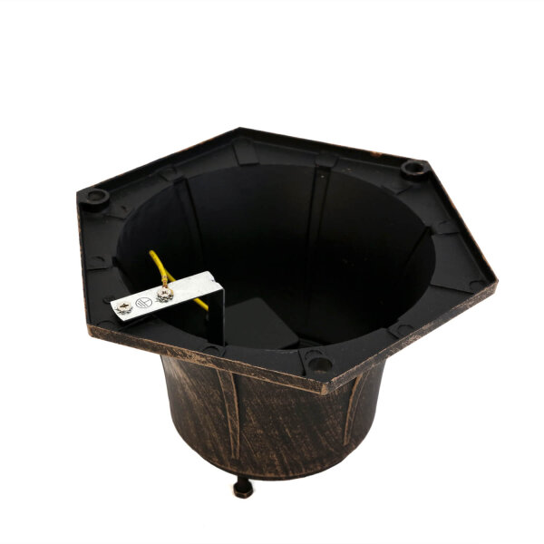 Lampe dallée rétro extérieur en noir cuivre KAIRO