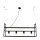 Lampe à suspendre Étagère suspendue L : 102 cm 5x E27 Métal