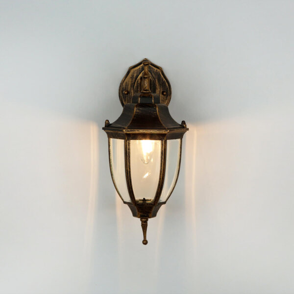 Lampe dextérieur rustique noire cuivre LYON