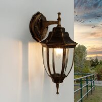 Lampe dextérieur rustique noire cuivre LYON