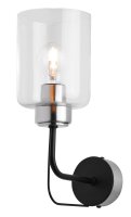 Applique murale moderne en nickel noir E27 de style