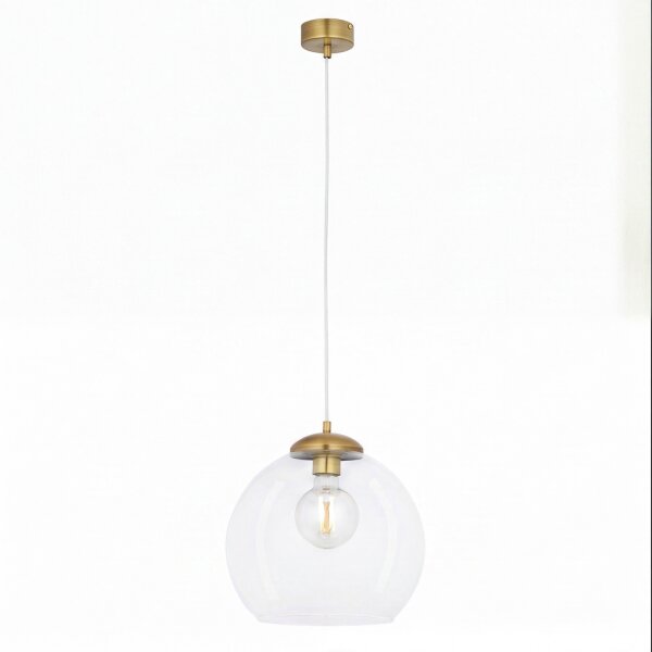 Lampe à suspendre métal en laiton verre E27 élégant