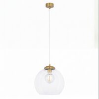 Lampe à suspendre métal en laiton verre E27...