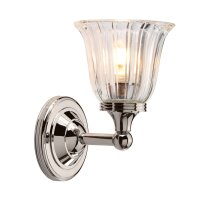Lampe de salle de bain LED laiton massif en nickel IP44