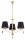 Lustre classique m&eacute;tal E27 3 flammes