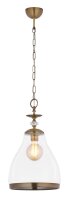 Lampe à suspendre en verre et métal E27 en...