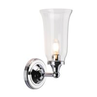 Lampe de salle de bain LED laiton massif verre en chrome...