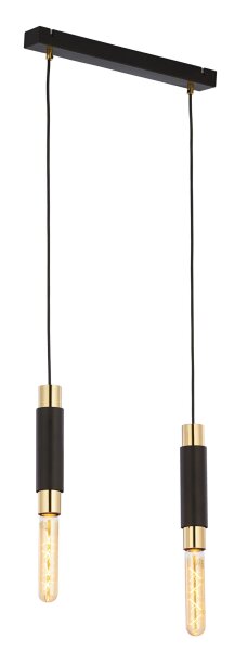 Lampe à suspendre noire JAIMEE Métal 2 flammes Moderne