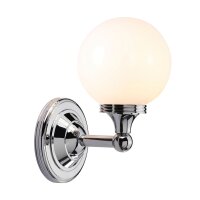 Lampe de salle de bain LED laiton véritable verre...