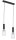Longue lampe &agrave; suspendre m&eacute;tal verre L:44cm r&eacute;glable
