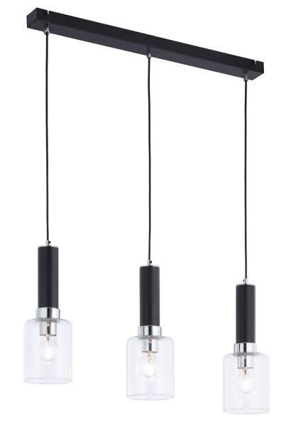 Lampe à suspendre moderne en noir chrome E27 flexible