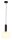 M&eacute;tal Lampe suspendue Noir rond &Oslash;20cm E27 Moderne
