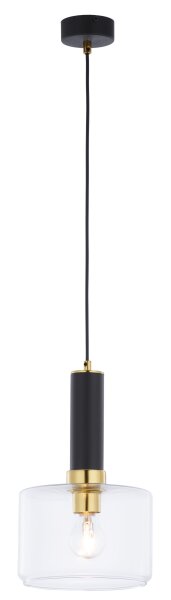 Suspension moderne métal verre Ø20cm rond JENNA