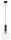 Suspension moderne m&eacute;tal verre &Oslash;20cm rond JENNA