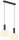Suspension moderne noir blanc L:52cm faible &eacute;blouissement