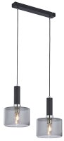 Lampe à suspendre moderne verre gris fumé 2...
