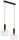 Lampe &agrave; suspendre noire m&eacute;tal verre Moderne 52cm de long