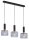Suspension longue m&eacute;tal verre L:52cm r&eacute;glable