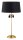 Lampe de table noire en m&eacute;tal 65cm de haut E27 Classique