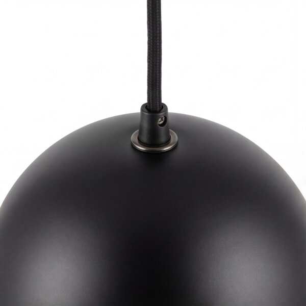 Suspension noir or 3 flammes E27 orientable
