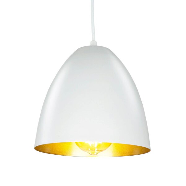 Lampe à suspendre Blanc Or Ø20cm table à manger cuisine