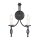 Applique murale noire rustique chambre couloir