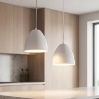 Suspension blanc or ajustable E27 2 flammes