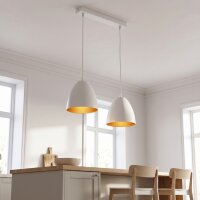 Suspension blanc or ajustable E27 2 flammes