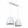 Suspension blanc or ajustable E27 2 flammes