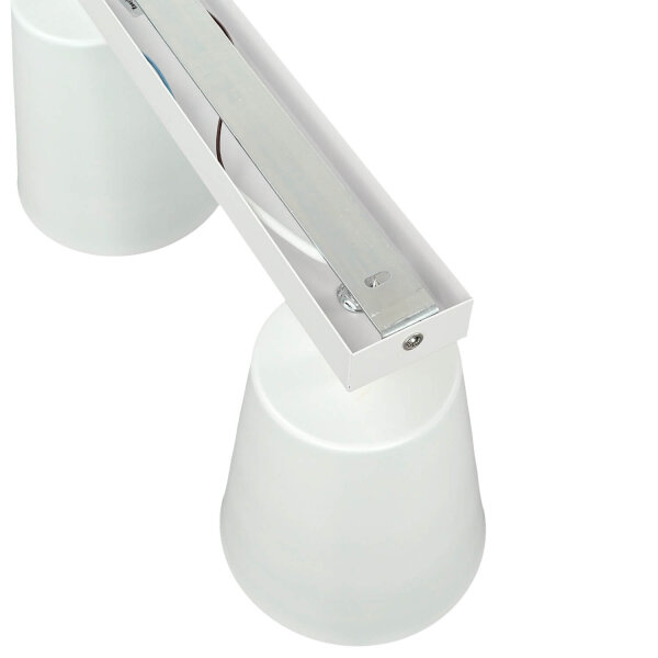 Spot de plafond blanc or métal 3 flammes rétro